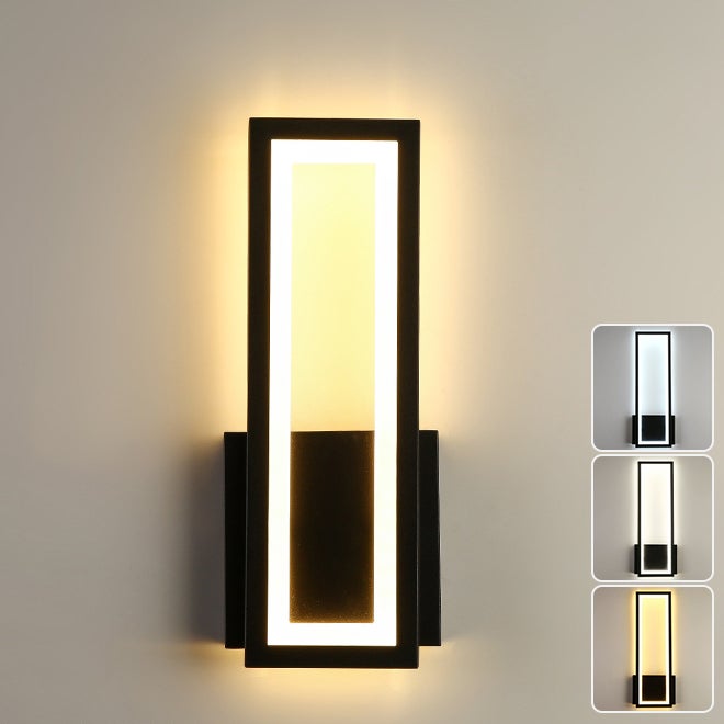Kinkiety LED, nowoczesna lampka nocna, kinkiet LED, dekoracyjne oświetlenie wewnętrzne, 3 regulowane temperatury barwowe