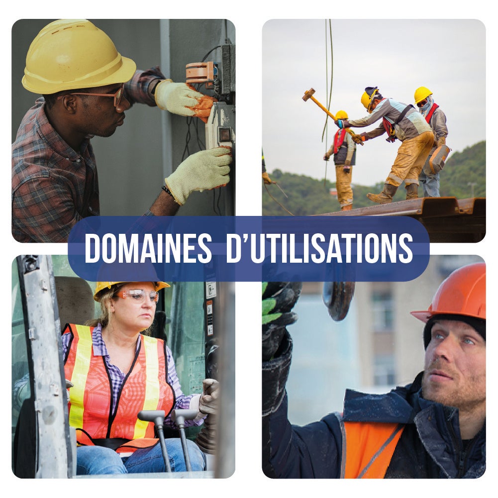 Lot de 3 Paires de Gants de Protection Hiver - Système Breveté NoLost - Manutention - Temps Froid - Vitrerie - Enduction Latex Supergrip - Taille 10 - 3