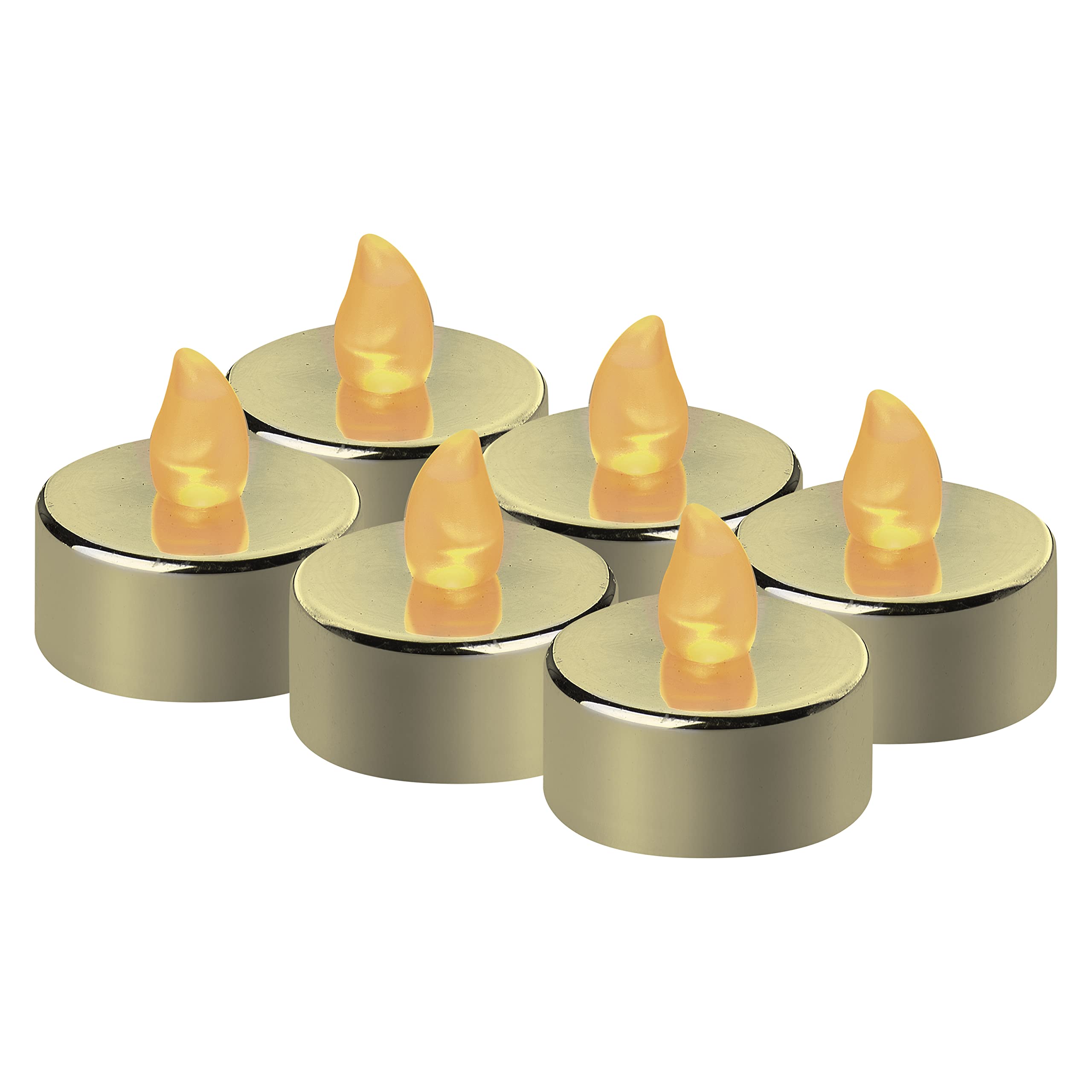 VIHOSE Set di 6 candele bianche senza fiamma, a LED, con telecomando e timer, con parte superiore piatta, senza fiamma, candele a pilastro, a batteria, per decorazioni nuziali (diametro 7,6 cm