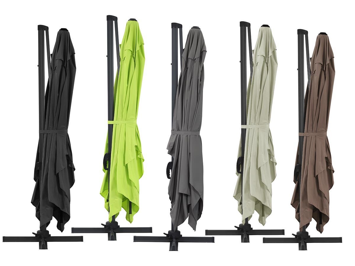 Parasol jardin déporté alu 