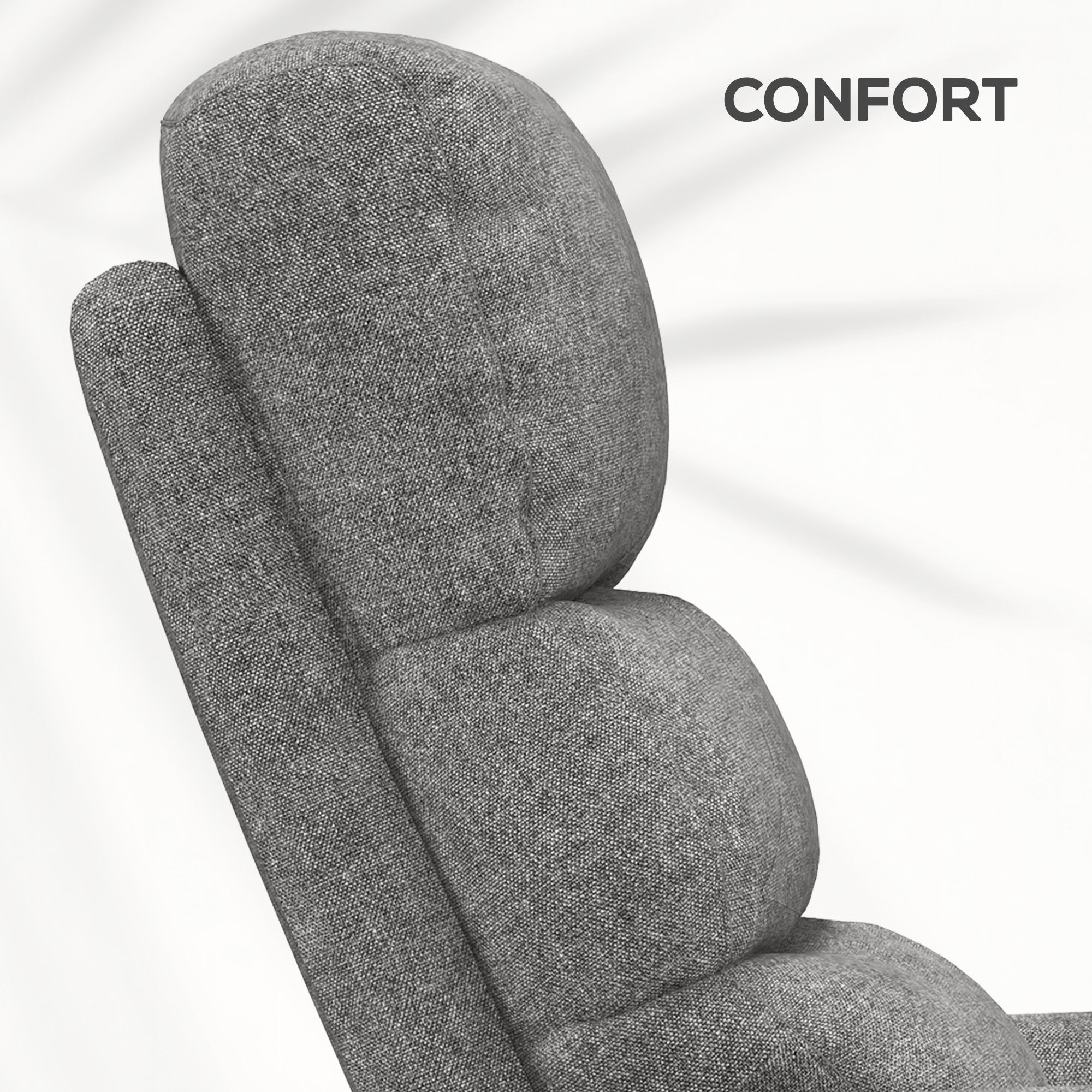 Fauteuil releveur électrique avec repose pied dossier inclinable télécommande et pochette gris - 9