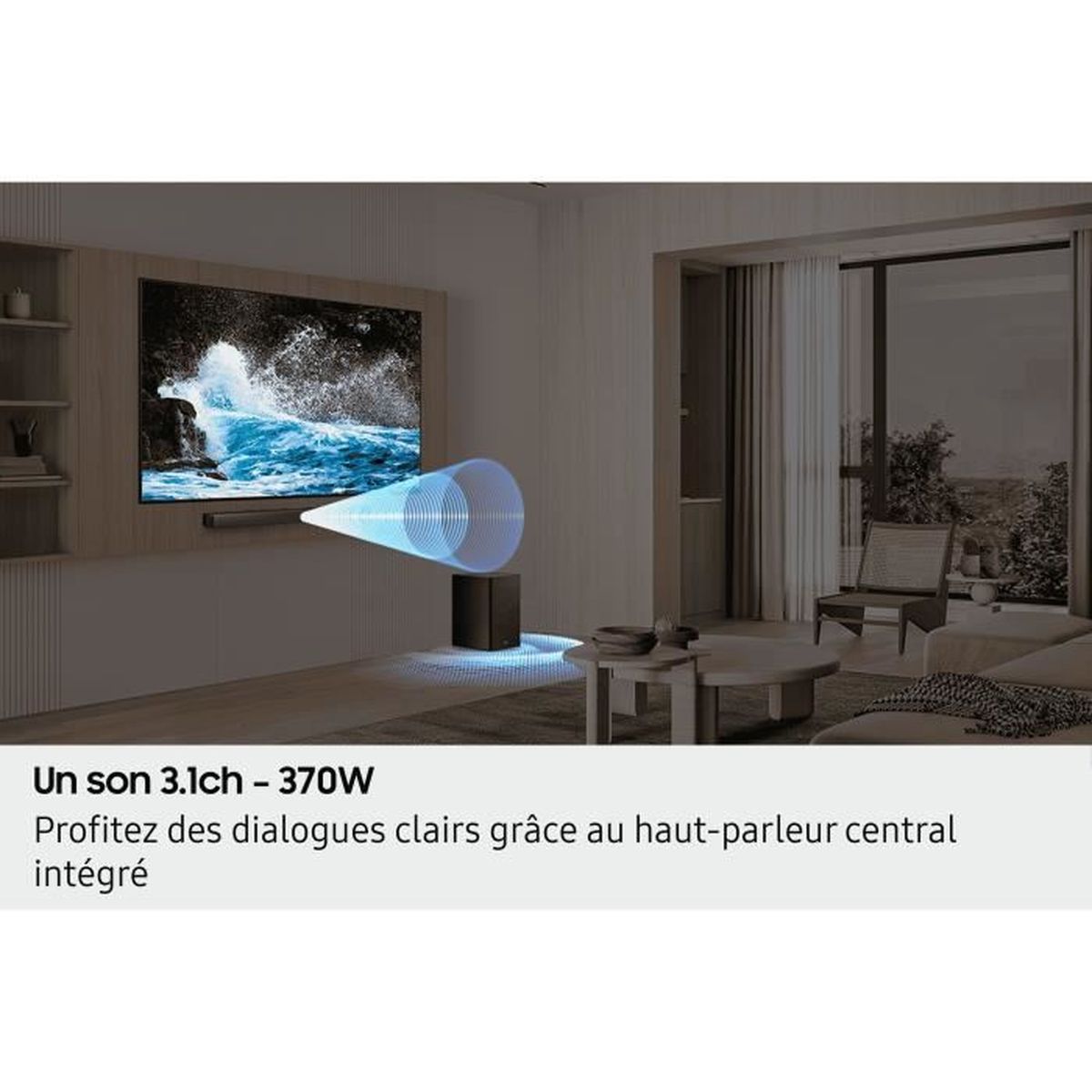 Barre de son Samsung B-Series HW-B66CF 3.1 Bluetooth 4.2 caisson sans fil 370 W noir - 8