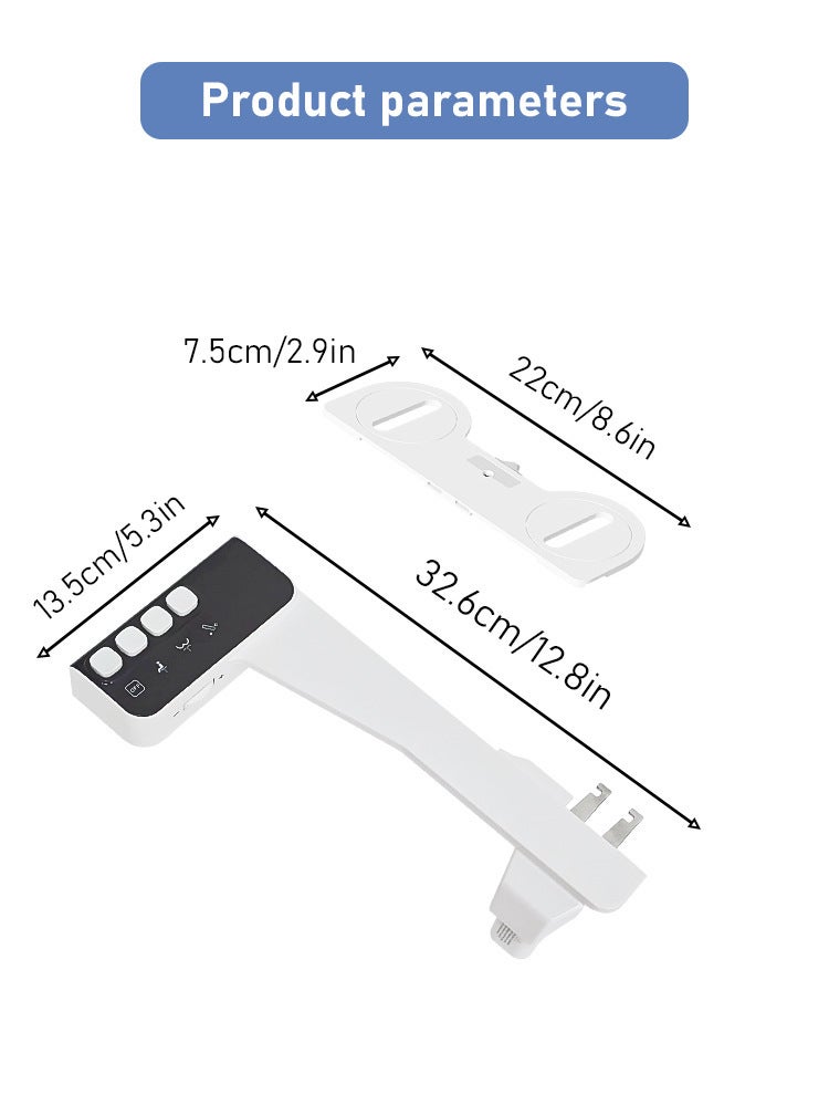 Bidet WC japonais non électrique, double buse, standard français, kit complet 3/8