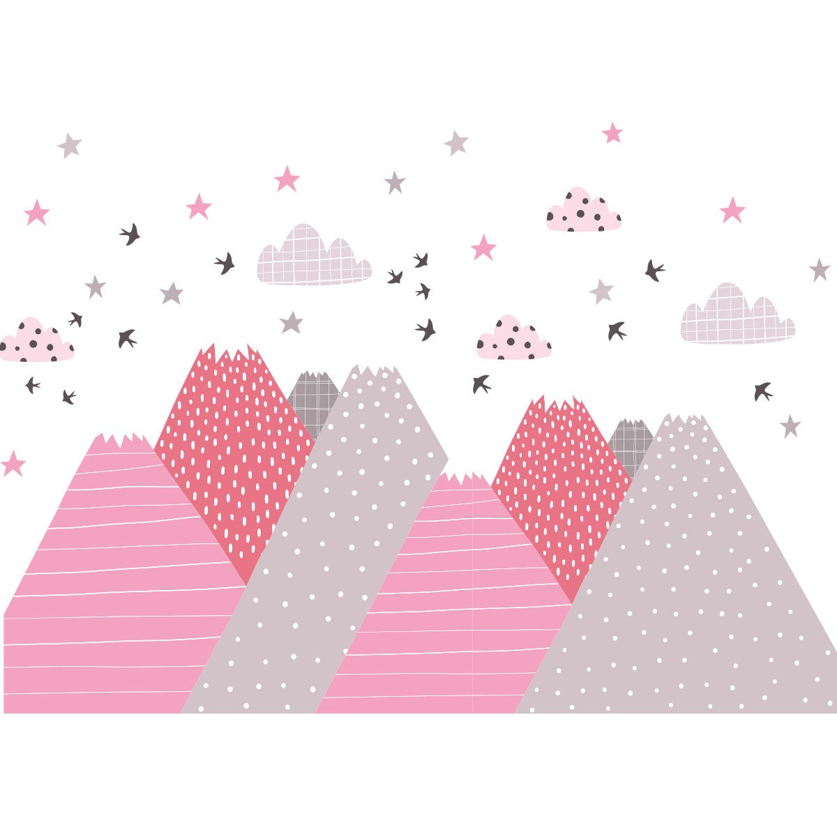 Adesivo bambino di montagna scandinavo pinka - Sticker adesivo - adesivi murali - 80x120cm - 2