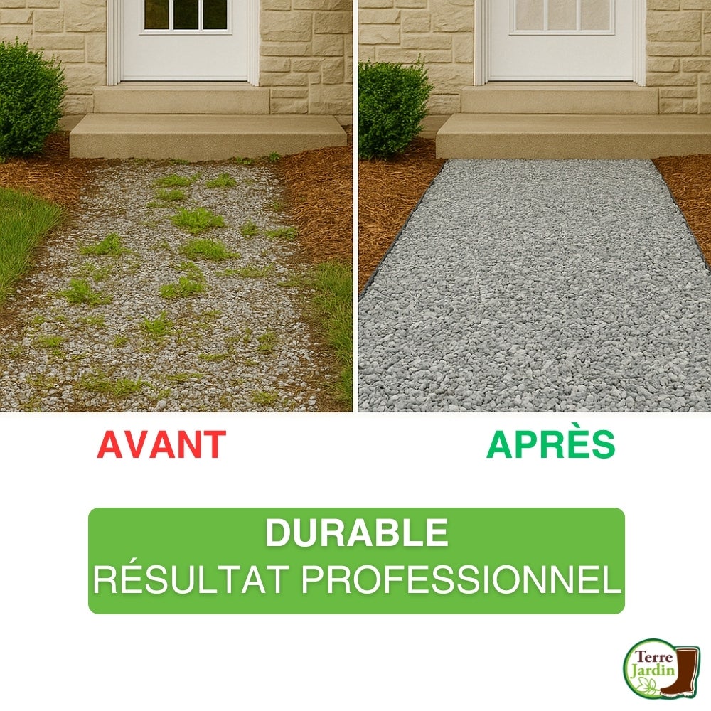 Rouleau géotextile - 1 x 10 m - 150g/m2 - feutre anti mauvaises herbes - aménagement paysager Unité - 4