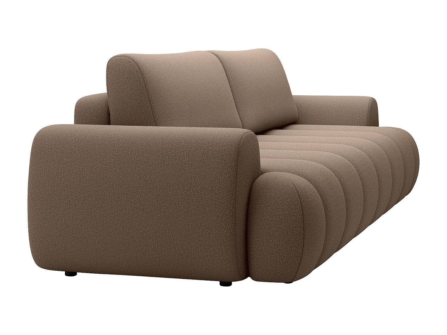 Canapé 4 places convertible en tissu taupe FRIDORA - 4