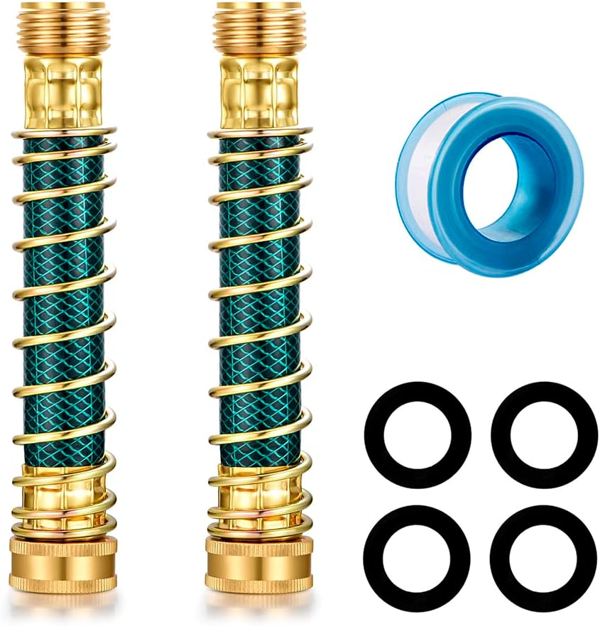 Adapter przedłużający wąż, osłona węża ze sprężyną śrubową, eliminuje połączenia zaciskane węża, zestaw 2 szt.