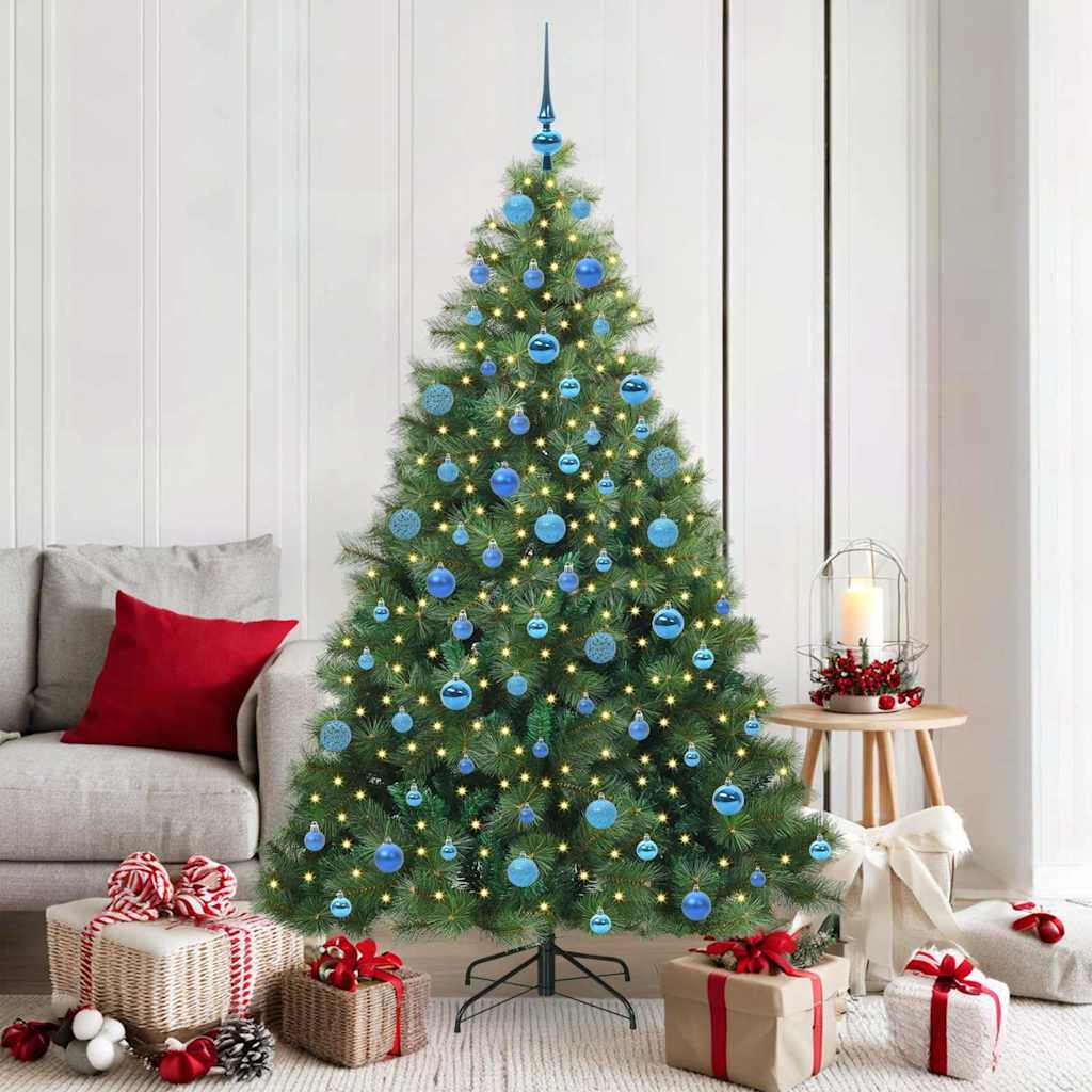 Sapin de Noël | Arbre de Noël artificiel avec 300 LED Vert 180 cm PE et PVC - 2