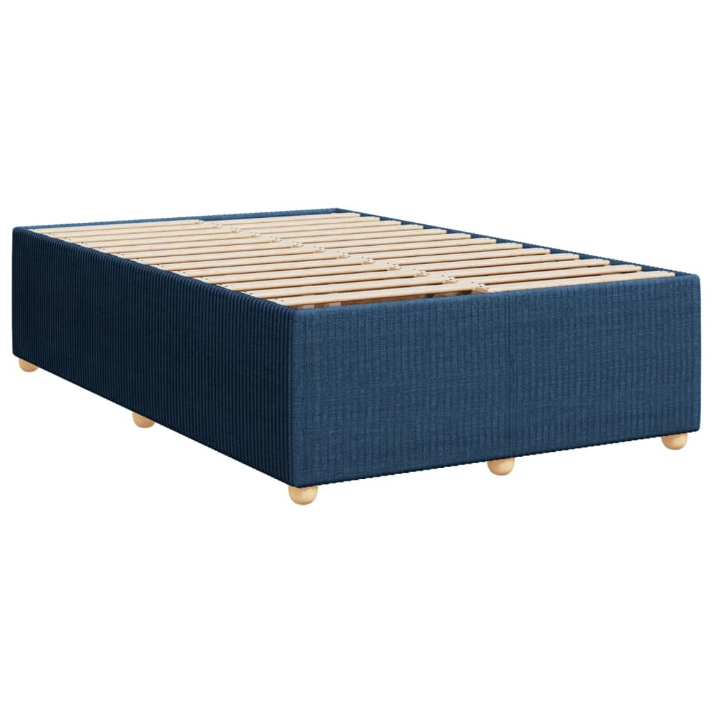 Maison Exclusive - Sommier à lattes de lit avec matelas Bleu 120x200 cm Tissu - 8