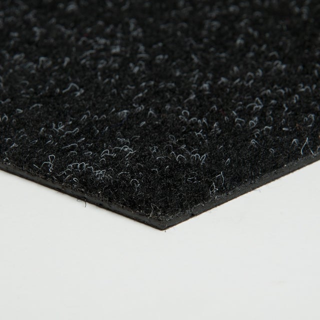 Dalle de moquette noire plombante pour professionnel, revetement de sol pour bureau 50X50 résistant, moquette antidérapante et antistatique