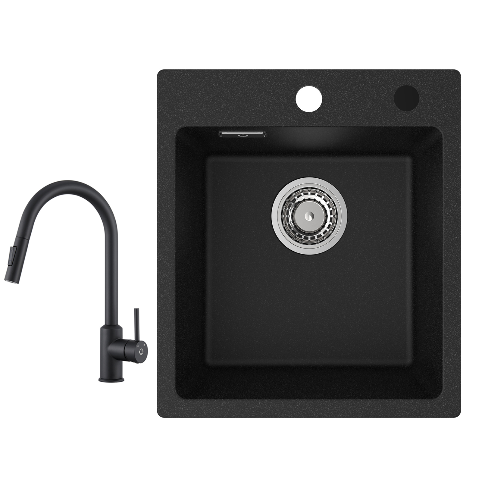 Grifo Cocina Negro Extraible CECIPA X203B Negro Grifos Cocina