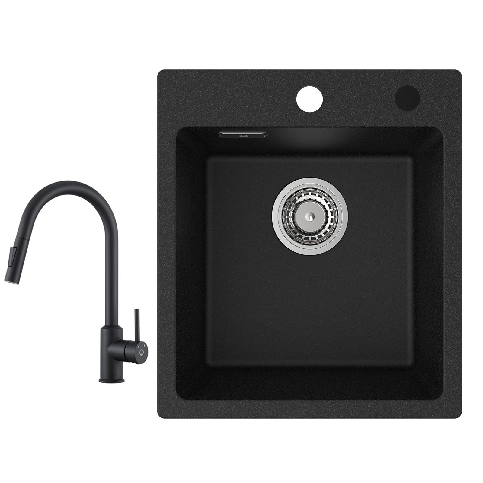 Grifo Cocina Negro Extraible CECIPA X203B Negro Grifos Cocina