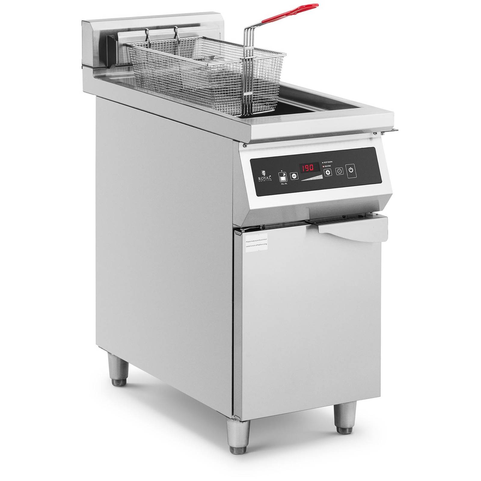 Royal Catering - Royal Catering Friteuse Électrique Double Professionnelle 2 x 6 000 W, Volume Total 2 x 16 L, Huile 2 x 10 L, Courant Triphasé 400