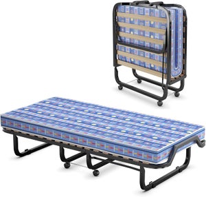 Allewie Letto con Piattaforma King Size con Testiera e Pediera in Legno