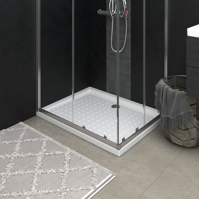 Maison Exclusive - Base de chuveiro com pontos 90x70x4 cm ABS branco