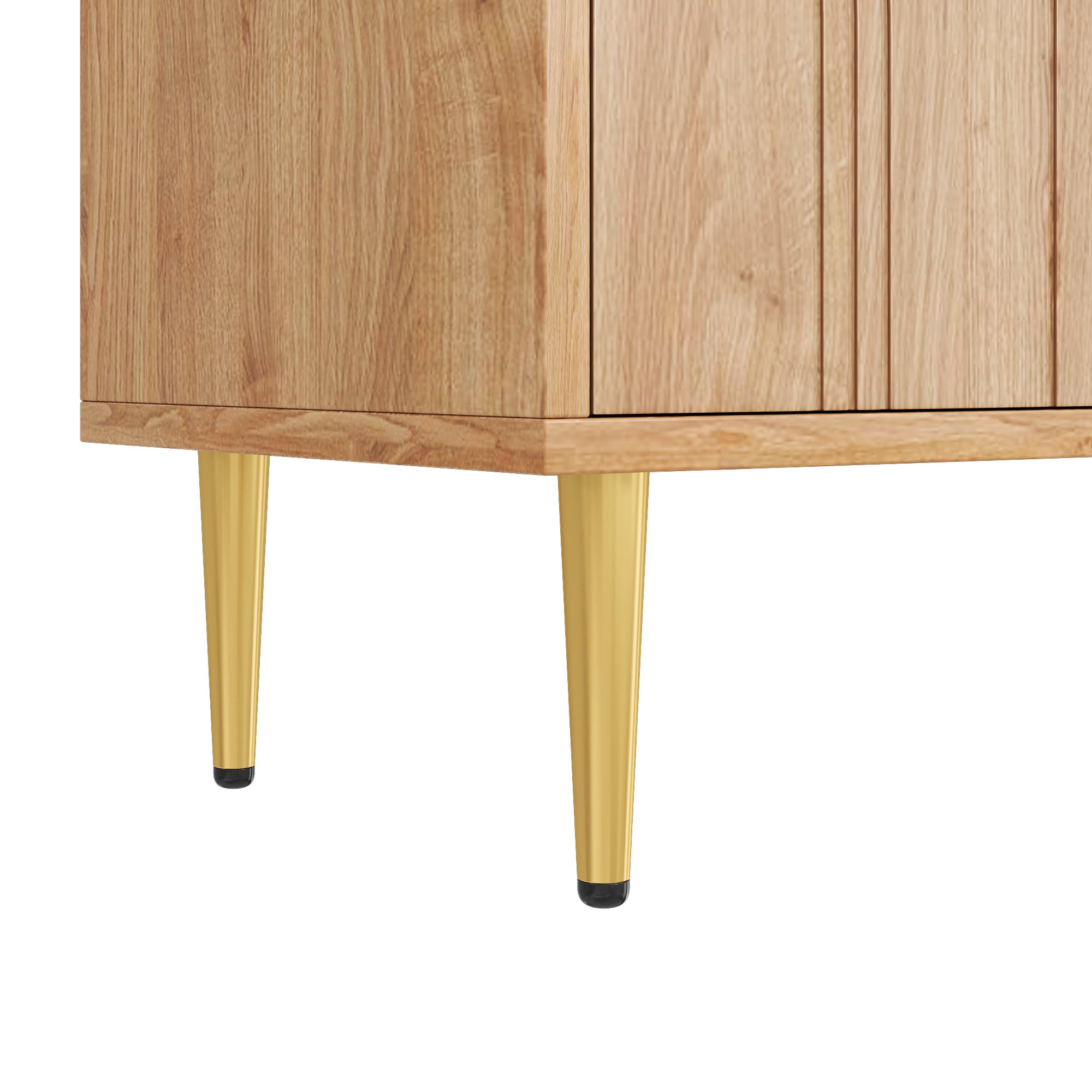 Mobile TV 170x35x47.5cm moderno scultoreo linee tridimensionali MDF naturale - 6