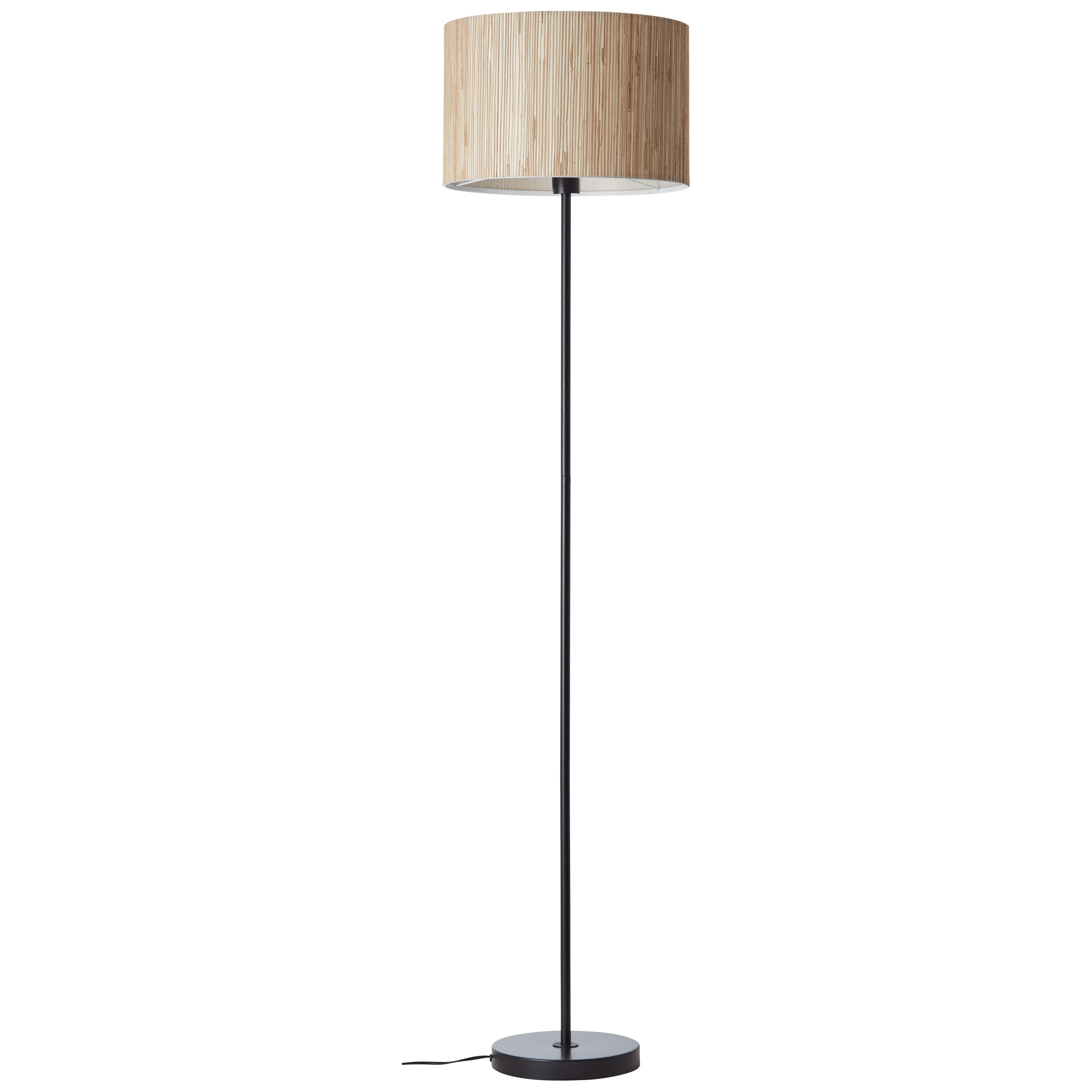 WIMEA-Lampa podłogowa metalowa/trawa morska wys. 161,5 cm - - 2