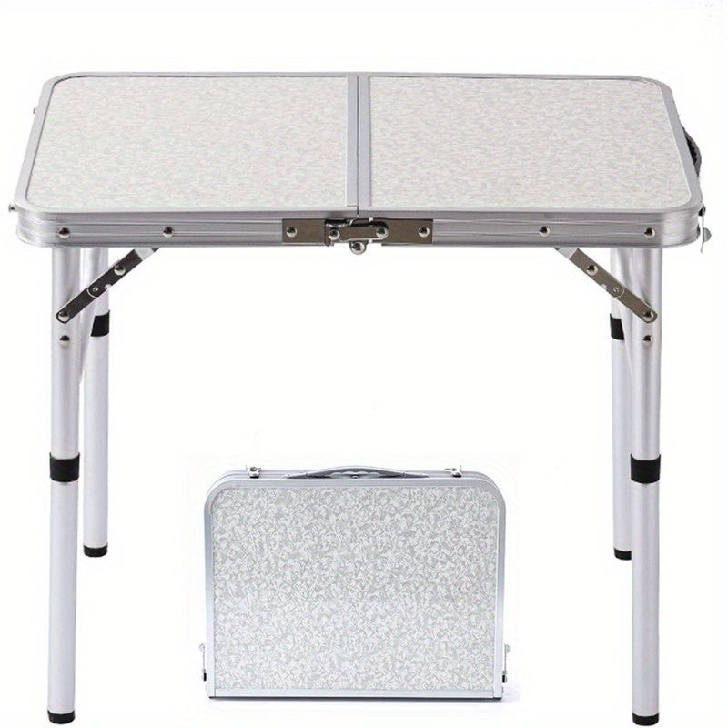 Mesa de jardín plegable de aleación de aluminio, ligera y portátil, ideal para cocinas, fiestas y jardines, 60 x 40 x 49 cm.