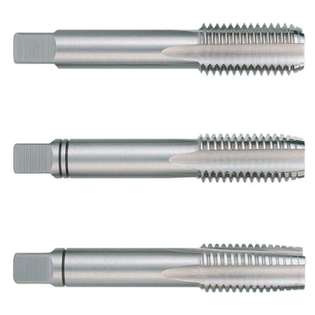 RUKO 230030-3 - Set Di 3 Maschi Per Filettatura A Mano M3 - HSS DIN 352 - Rettificati