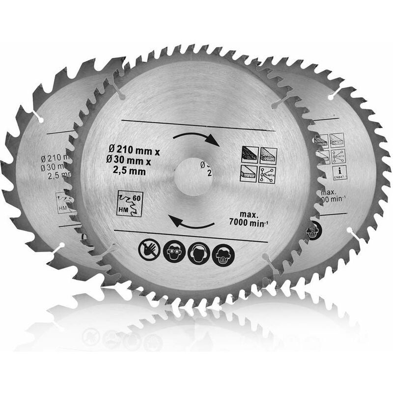 Lot De 2 Lames De Scie Circulaire TCT 250 Mm X 30 Mm – AB Tools, Carbure De Tungstène