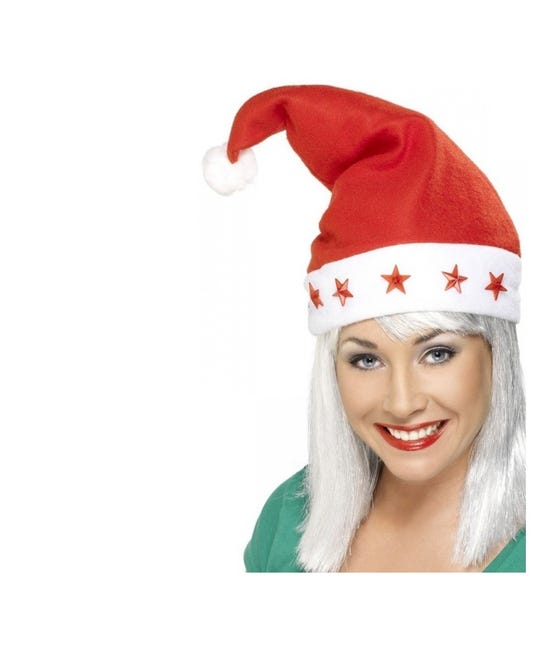 Luci Foto Con Cappello Babbo Natale Trade Shop Cappello Natalizio