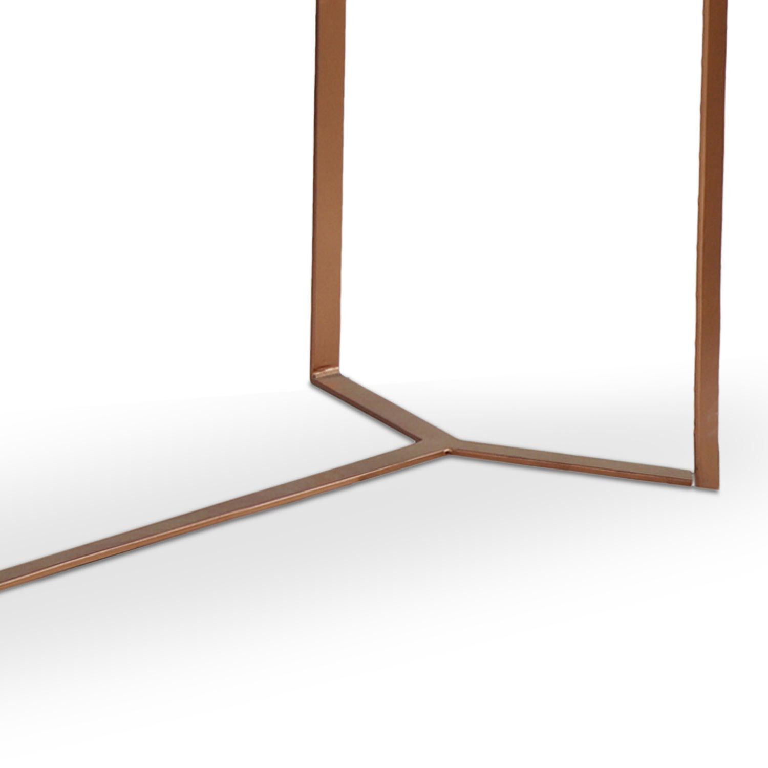 Console Totem Verre et Métal Cuivré - 5