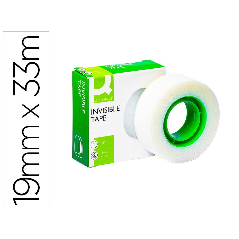 Ruban adhésif q-connect invisible économique 19mmx33m boîte ...