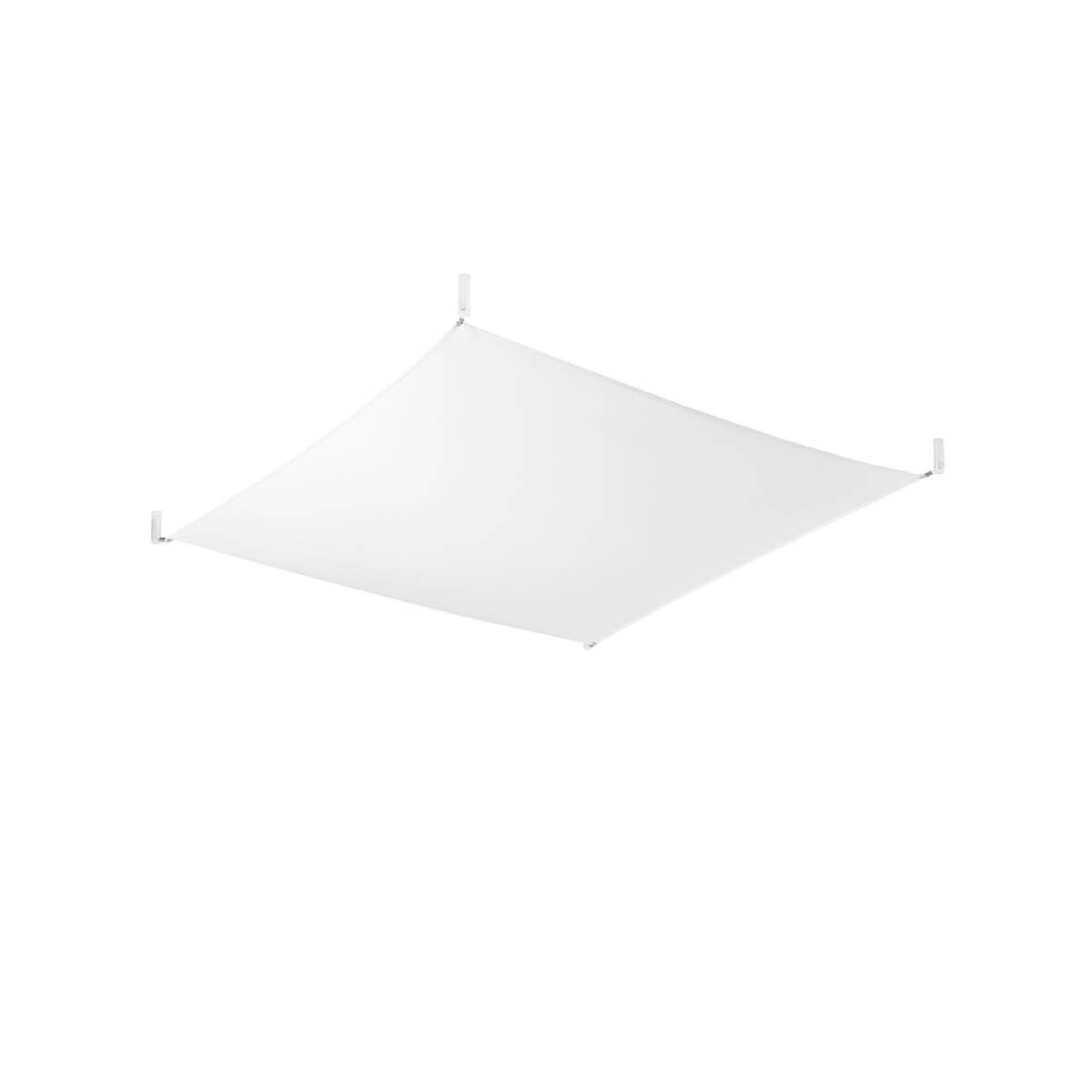 Plafon Luna kwadratowy biały 4xG13x9W wym: 15 x 105 cm IP20 tkanina Sollux Lighting