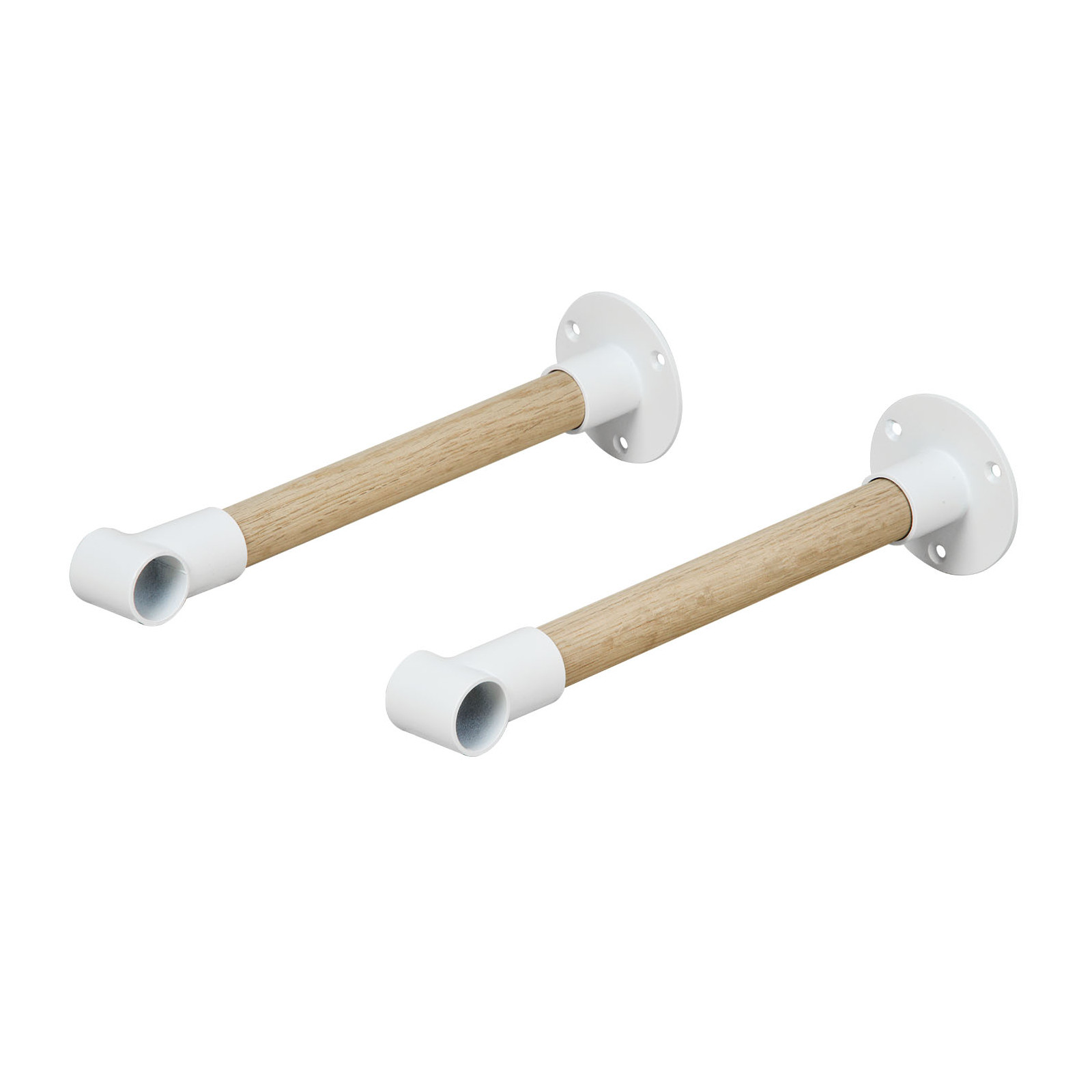 Penderie murale bois et métal L100 cm Blanc ALMA - 6