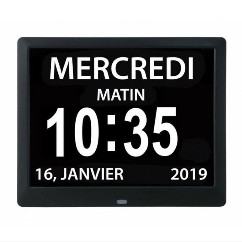 Horloge calendrier numérique One Piece 10 pouces avec date et heure, horloge Alzheimer pour parents,Rappel de médicaments - 6