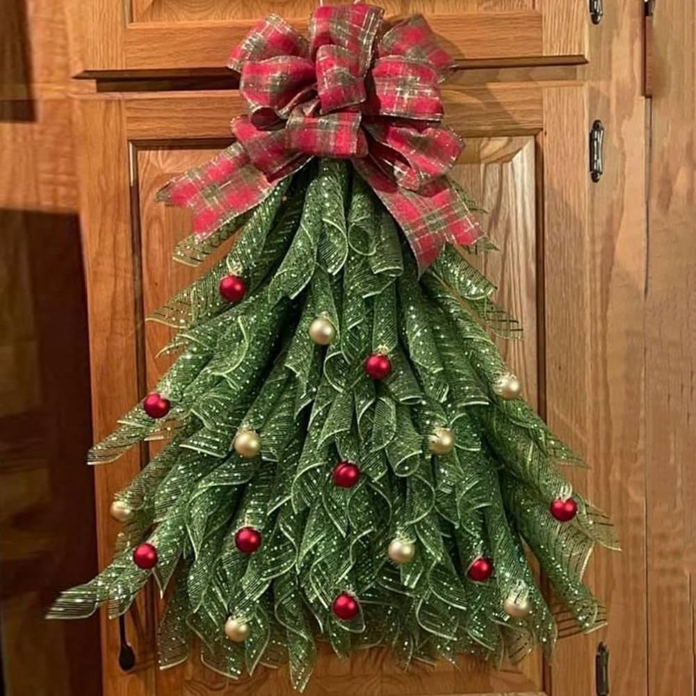 Lot De 5 Cartes De Vœux De Noël - Design Porte D'entrée Avec Couronne - Neuf