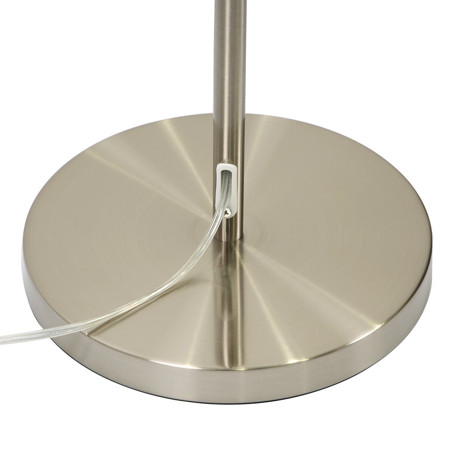 NETTLIFE Nowoczesna lampa podłogowa do salonu - Lampa podłogowa z kloszem w kształcie gwiazdy w kolorze złoto-szarym, 144 cm, z włącznikiem nożnym - 8