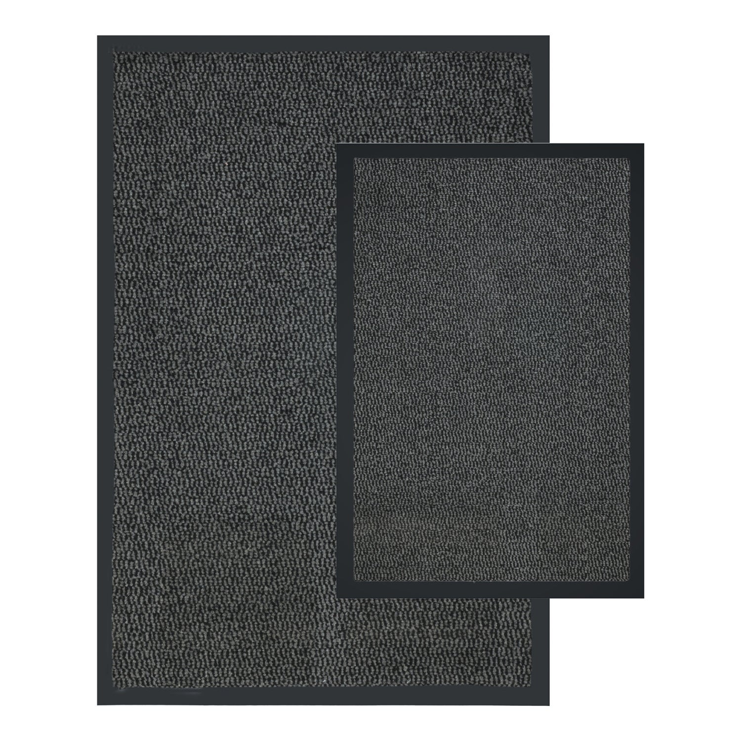 Wycieraczka pod drzwi Bruno 40x60 cm + 60x90 cm szary zestaw 2 szt