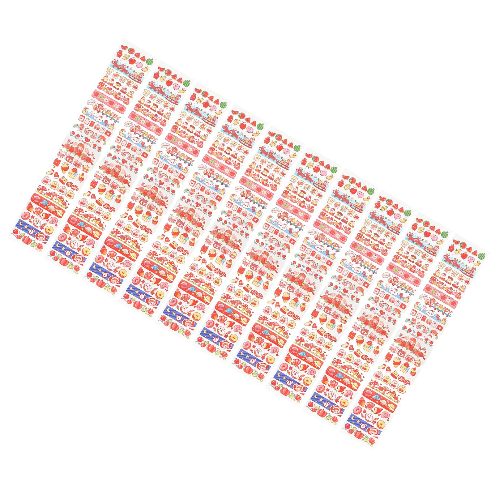 Bande d'autocollants vintage Mrs Grossman - 6 pouces de long - Bonbons sucette Jellybean Menthe poivrée Lime Gumdrop Dessert Treat Scrapbook - France
