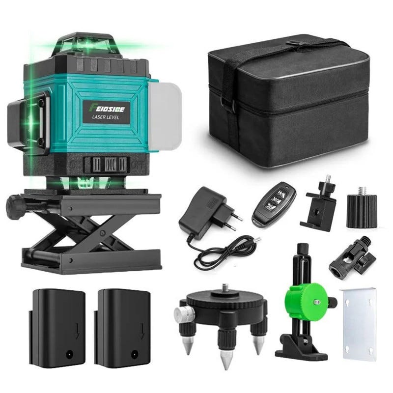 Niveau Laser 360°x 4 Chantier Autonivelant,Lazer Niveaux 4D 16 Lignes Laser,Nivellement Niveau Laser 360°x 4 Chantier Autonivelant,Lazer Niveaux 4D 16 Lignes Laser,Nivellement