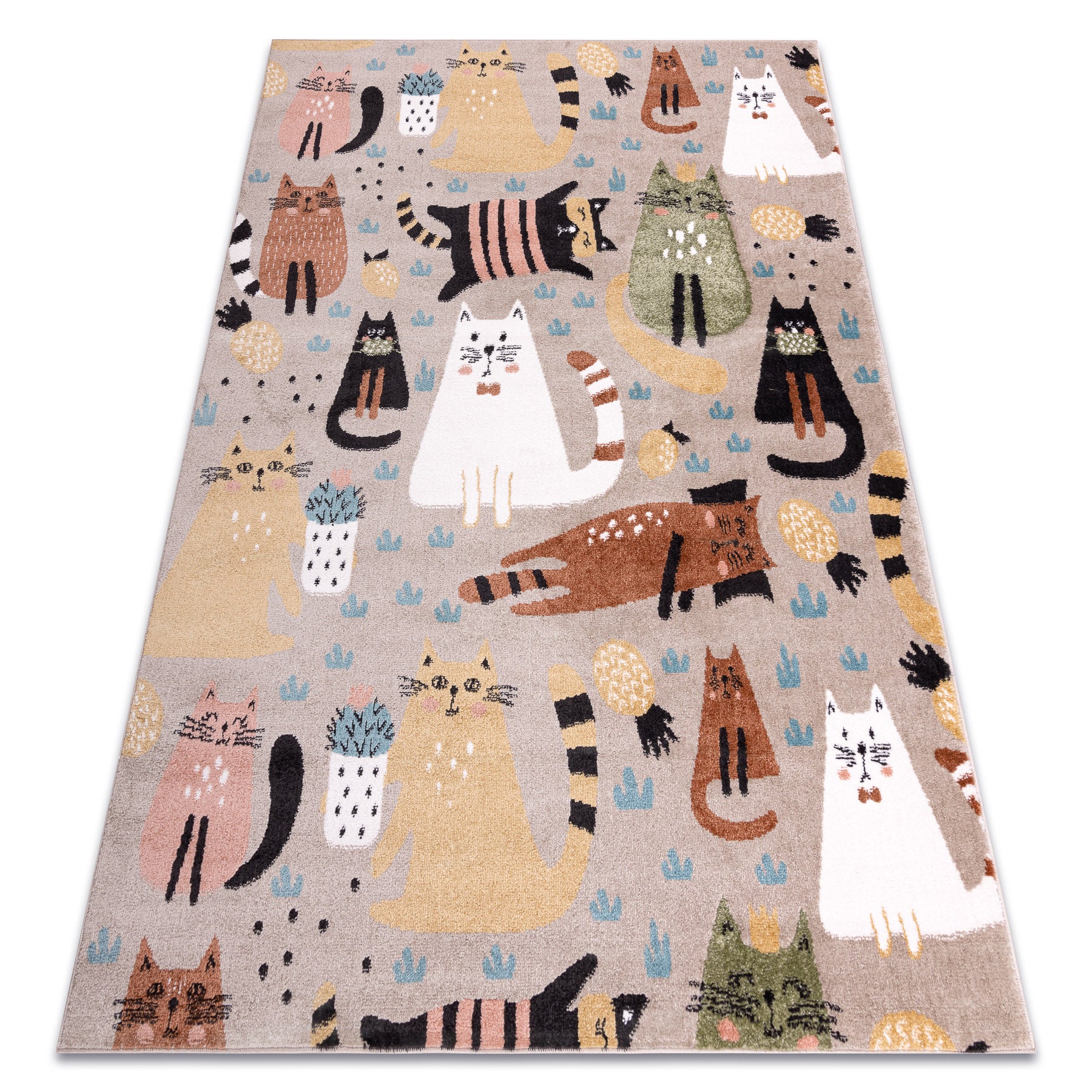 Dywan FUN Kittens dla dzieci, koty, kotki beż 120x170 cm