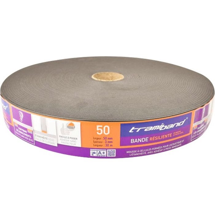 Mousse polyoléfine - Tramiband - Tramico - L. 30 m - l. 70 mm - 2