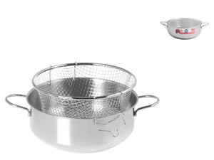 Friggitrice Inox Home Cm28 Con Cestello Cm 27