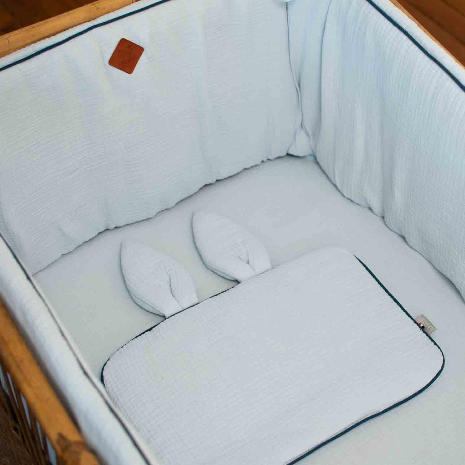 Drap housse uni en gaze de coton - 6