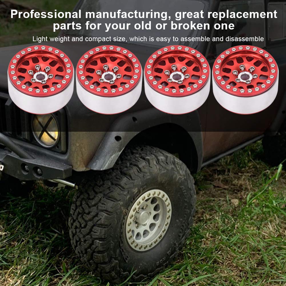 ACCESSOIRES DE MOYEU DE ROUE EN ALLIAGE D'ALUMINIUM D90 TRX4 RC CAR HAUTE RÉSISTANCE SCX10 90046 D90 TRX4 (Rouge) - 2