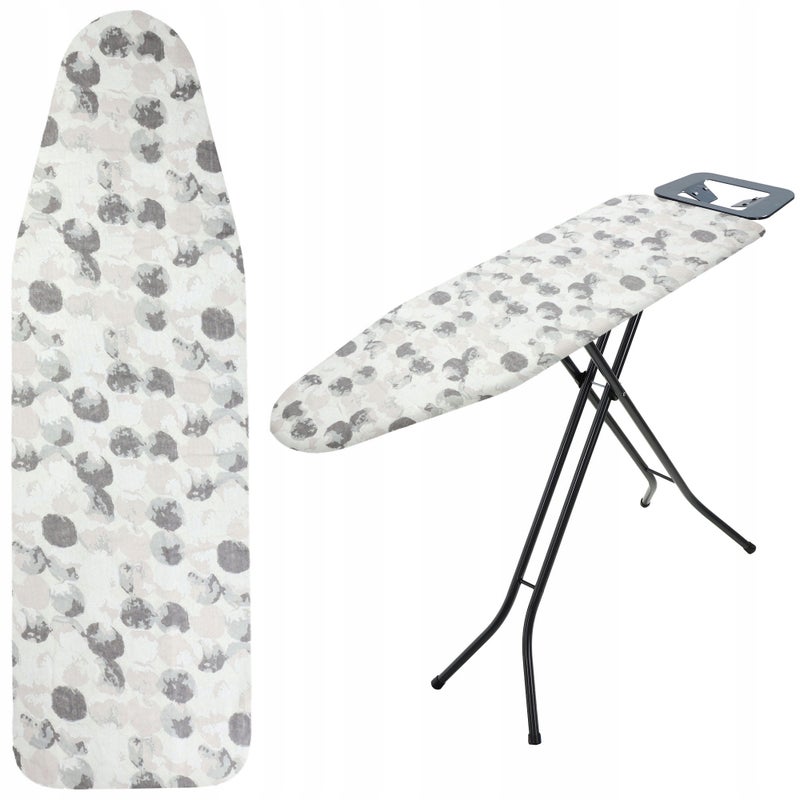 POKROWIEC NA DESKĘ DO PRASOWANIA 140x50 cm PODKŁAD ODPORNY SZARY CĘTKI