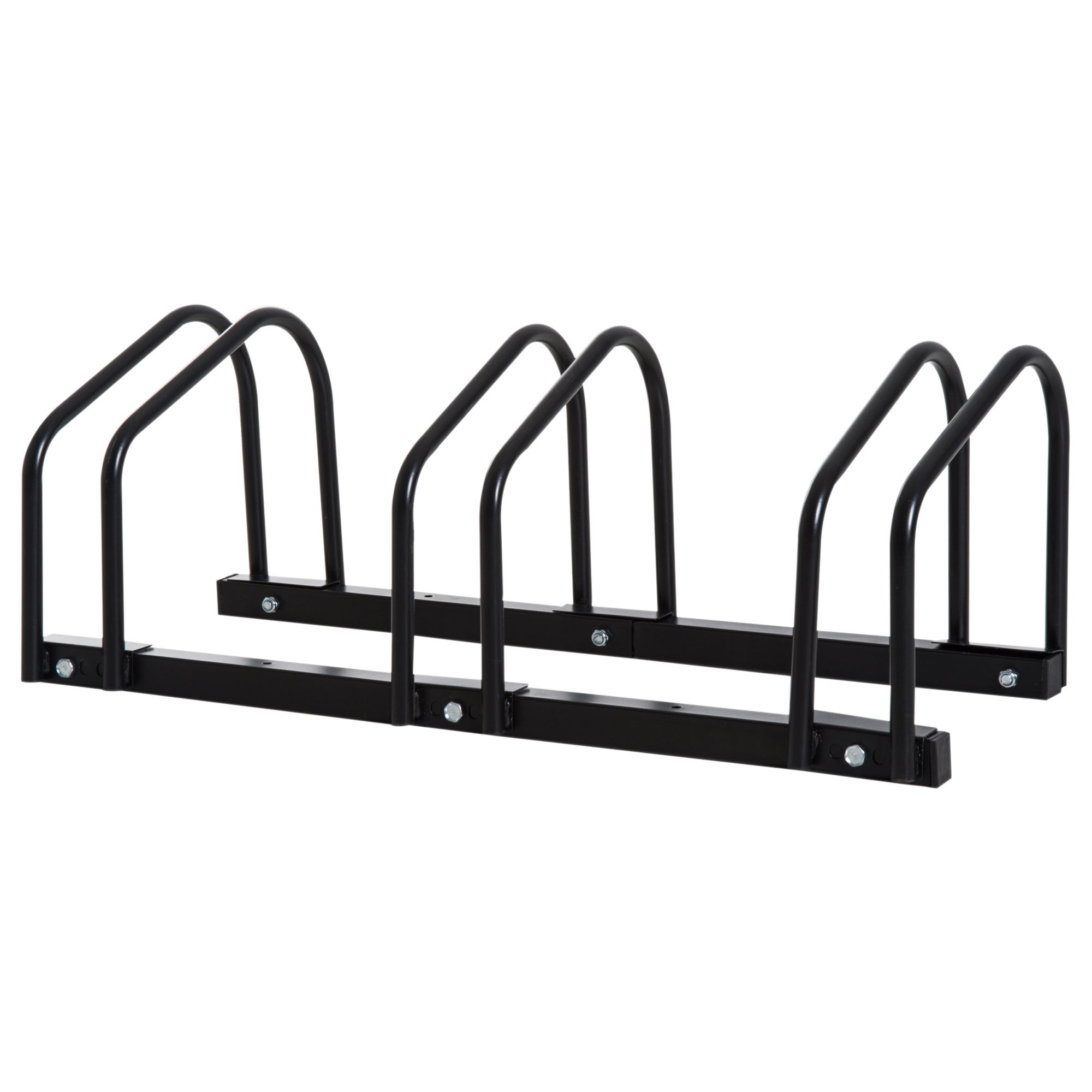 Homcom Aparcamiento Para 3 Bicicletas Soporte De Acero 76x33x27 Cm