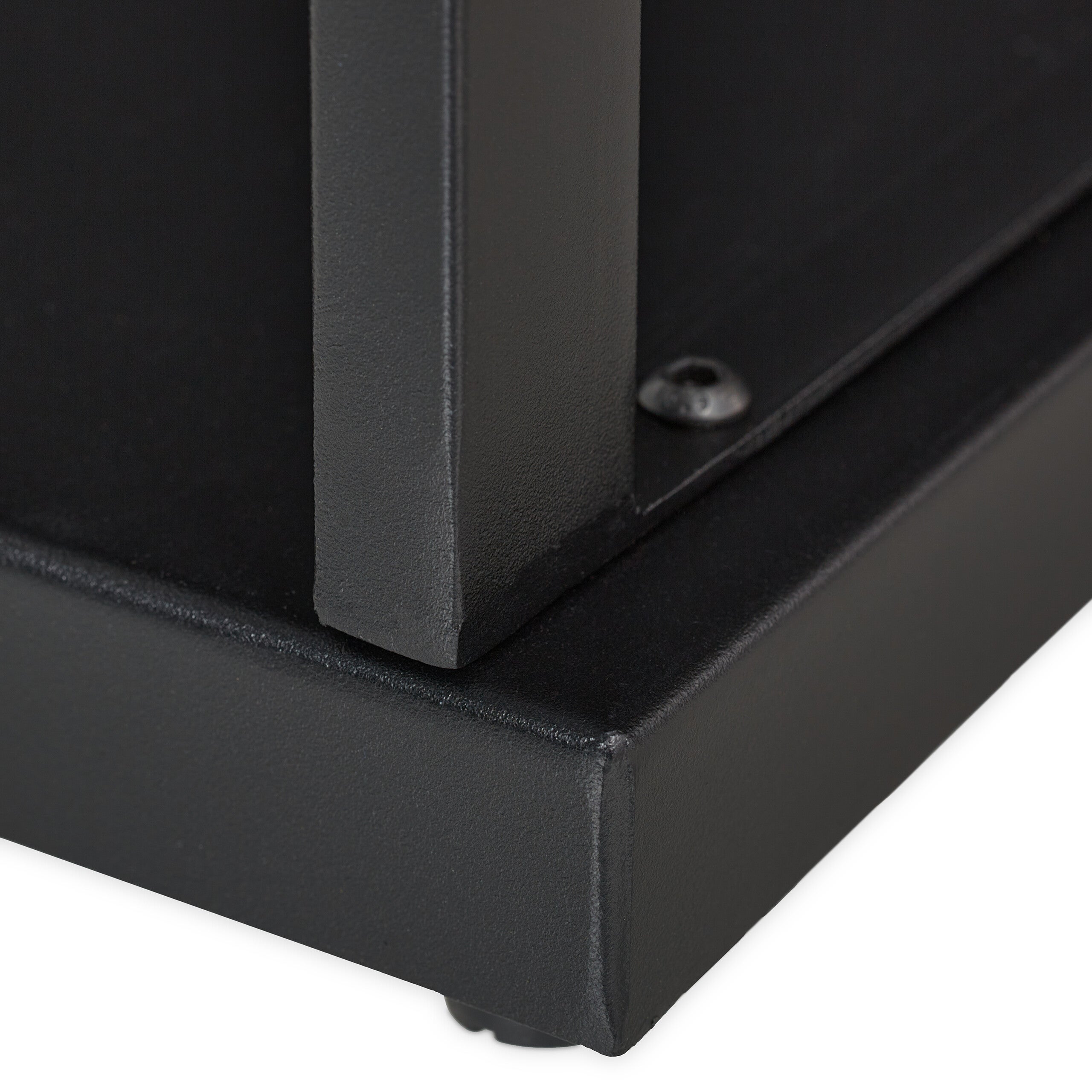 Rangement pour bois de cheminée, métal, support vertical, pour bûches, empilement, HxLxP : 95x37x30 cm, noir, Relaxdays - 7