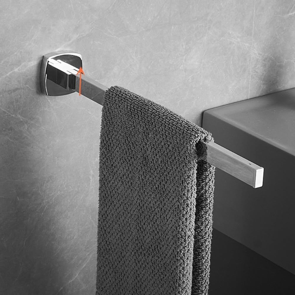 35-centymetrowy obrotowy wieszak na ręczniki ze stali nierdzewnej chromowanej, montowany na ścianie, do łazienki, kuchni i garderoby