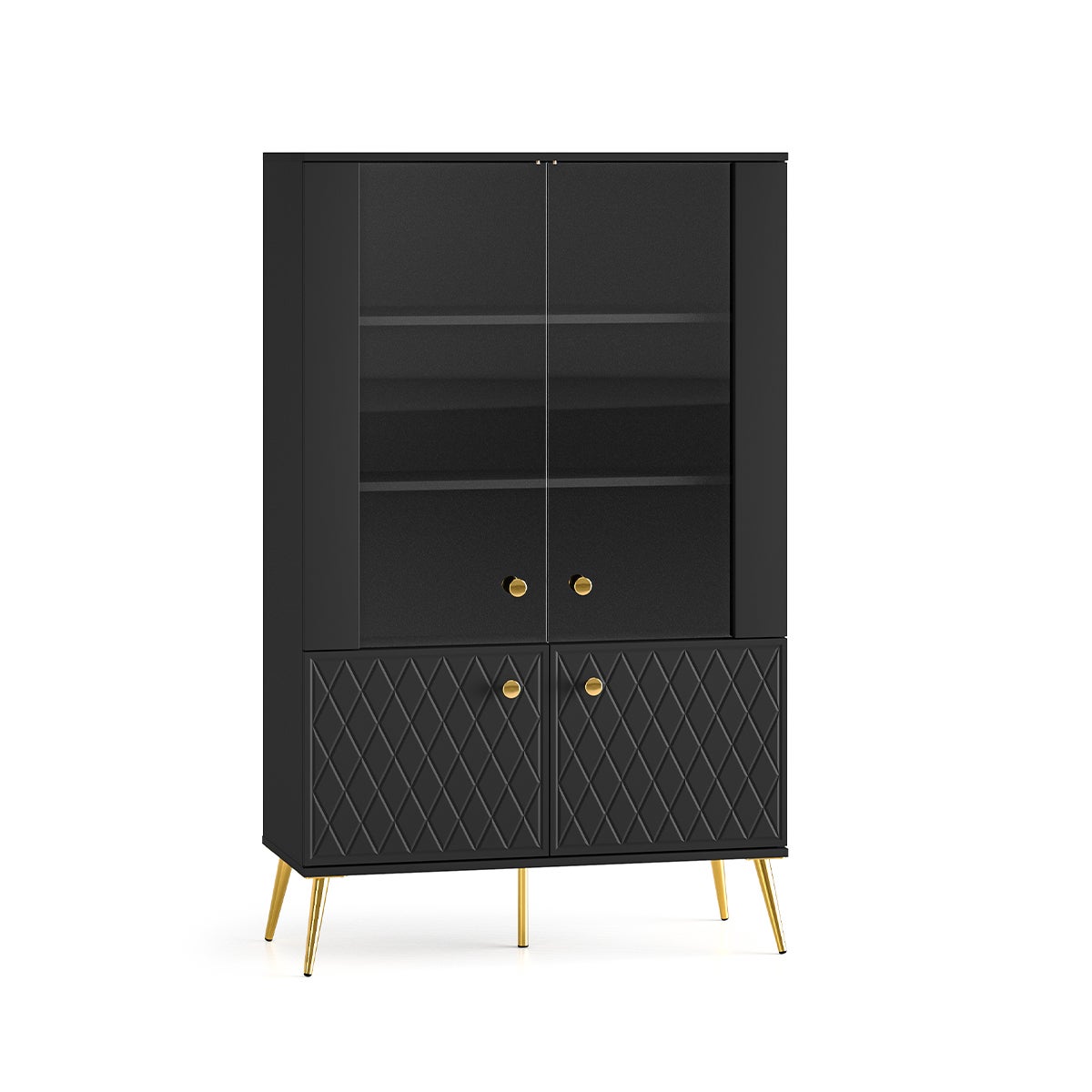Vajillero 4 puertas Manoé Negro | Leroy Merlin