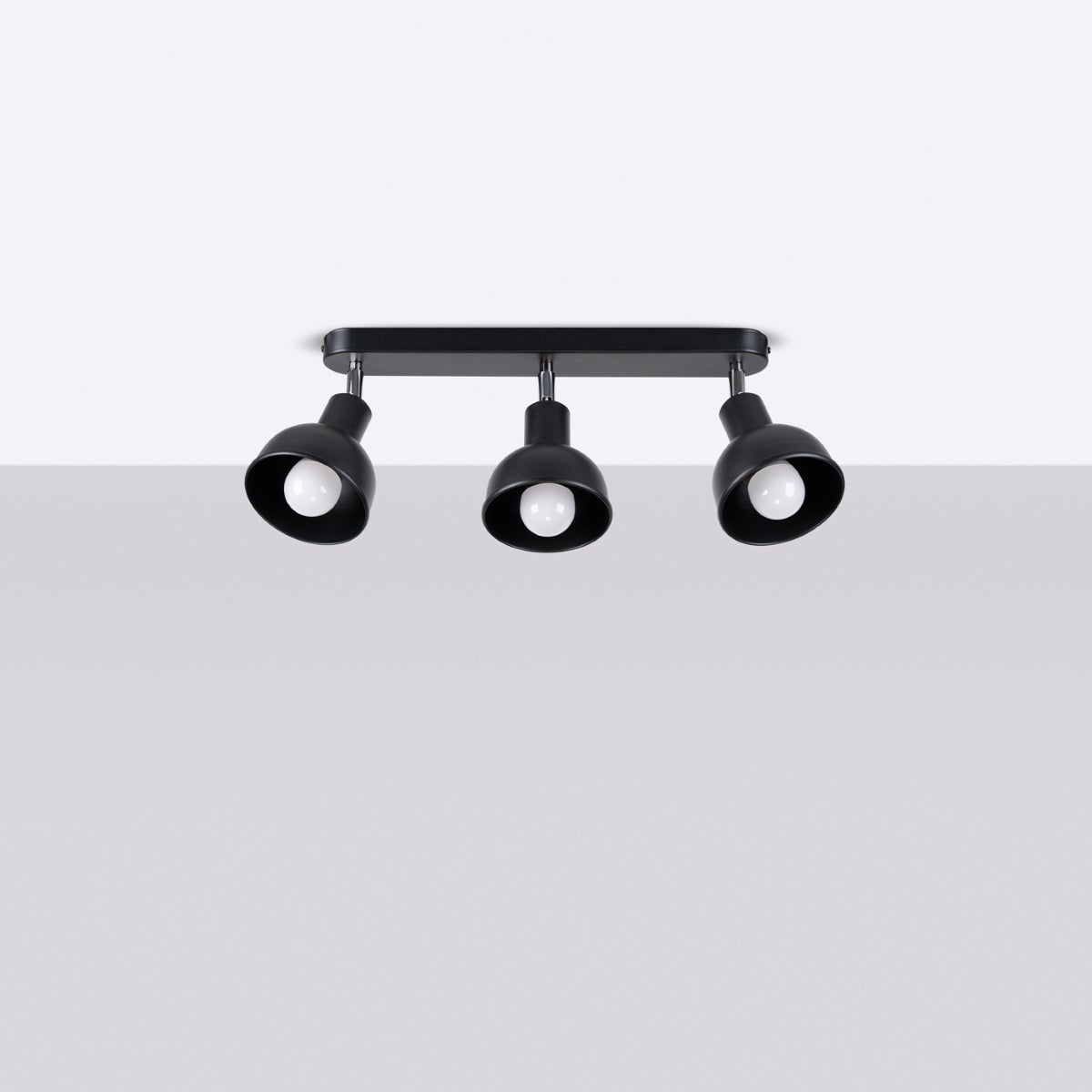 Plafon ZENDA 3 czarny LED 4000K - 59x24x18.5cm Sollux