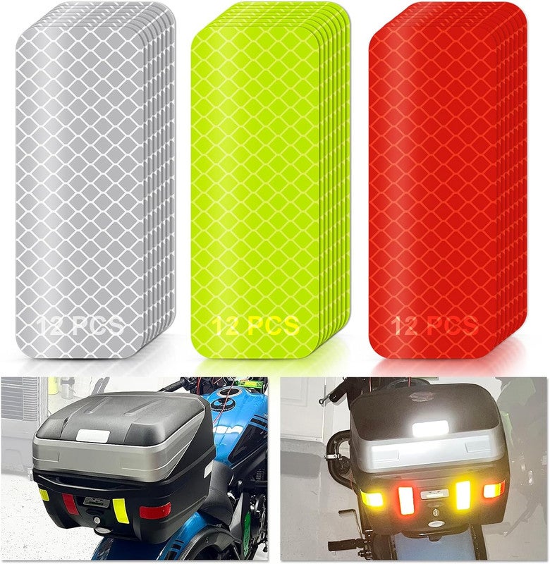 Bande Réfléchissante Autocollante 10m X 5cm Jaune - Adhésif Imperméable Pour Vélo, Voiture, Moto Et Poussette