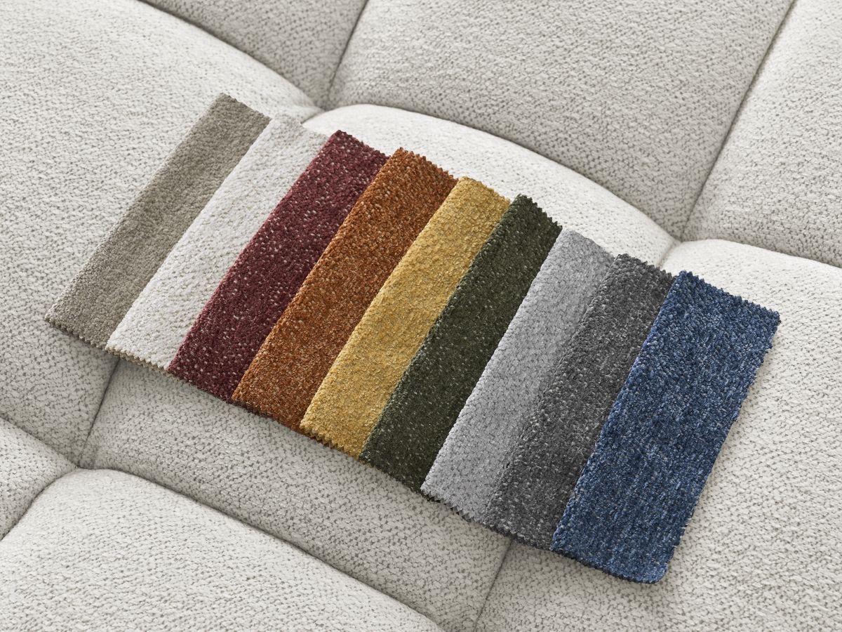 BOBOCHIC Canapé d'angle fixe EVEREST tissu chiné Blanc Angle droit - 3