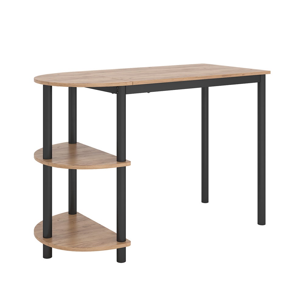 Vicco Stół kuchenny Freetown, Goldkraft dąb/czarny, 110 x 50 cm z otwartymi półkami