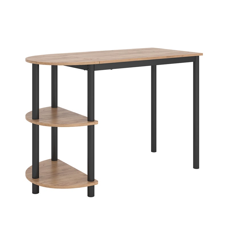 Vicco Stół kuchenny Freetown, Goldkraft dąb/czarny, 110 x 50 cm z otwartymi półkami